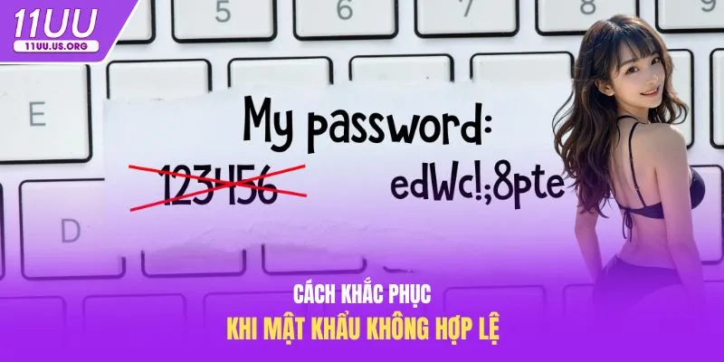 Cách khắc phục khi mật khẩu không hợp lệ